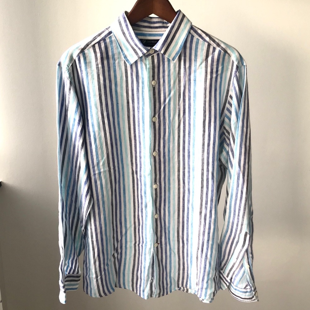 NWOT 100% Linen Button Down Shirt LARGE Never Worn